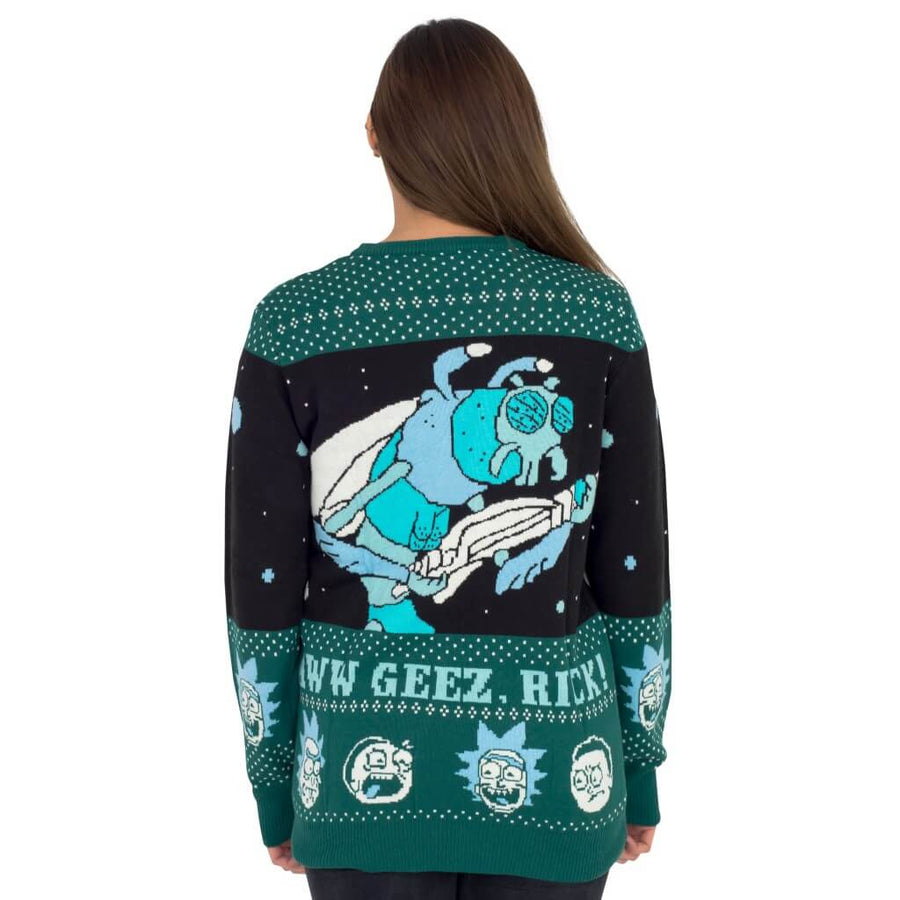 Women's Rick and Morty Aww Geez, Rick Ugly Christmas Sweater