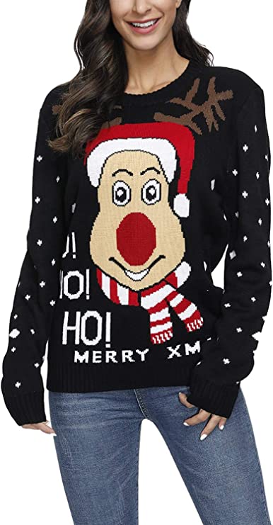 Smile Elk Cute Christmas Sweater