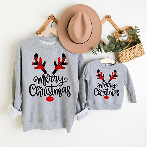 Mommy and Me Matching Sweater Christmas Outfits for Family
