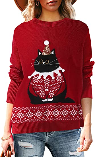 Xmas Cat Cute Christmas Sweater