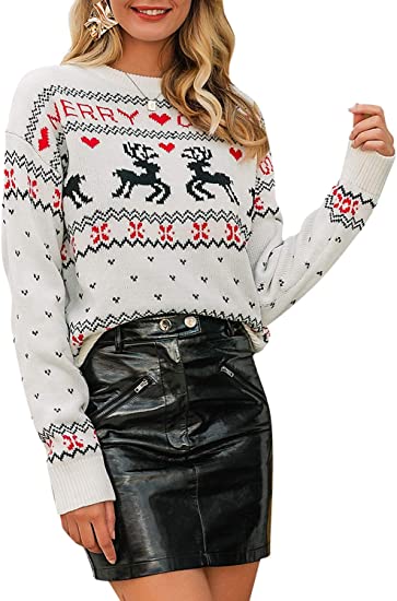 Heart Reindeer Cute Christmas Sweater