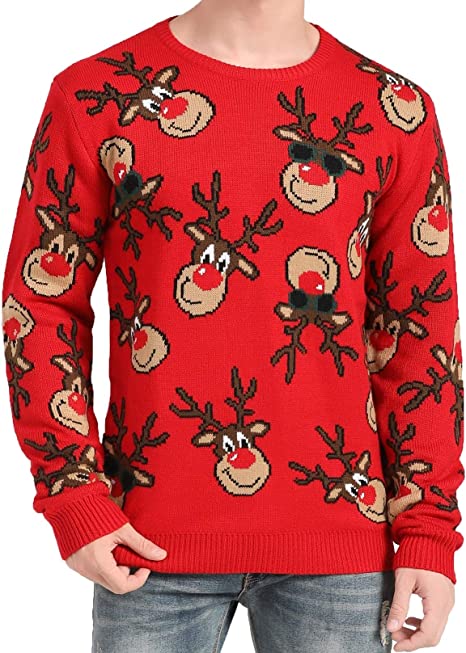 Cool Reindeer Cute Christmas Sweater