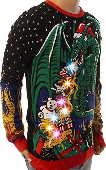 Dragon Spit Fire Ugly Christmas Sweater