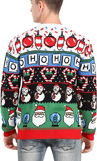 Santa Snowman Pattern Cute Christmas Sweater