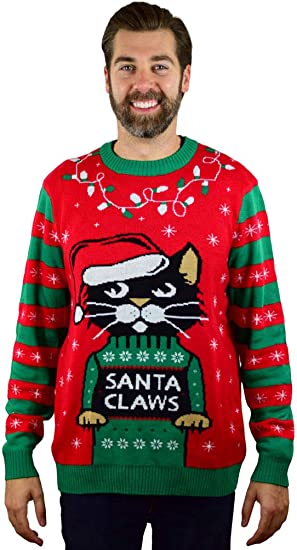 Santa Claws Cat Ugly Christmas Sweater