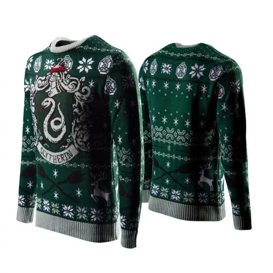 Slytherin Sleigh Bells Ugly Christmas Sweater