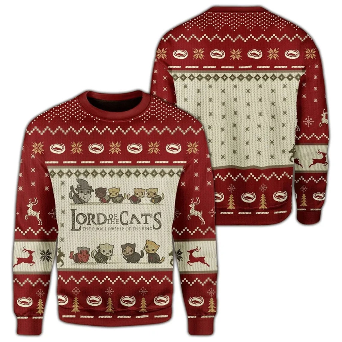 Lord of the Cats Ugly Christmas Ugly Sweater