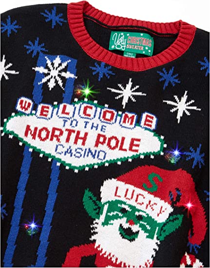 Welcome To The North Pole Casino Christmas Sweater