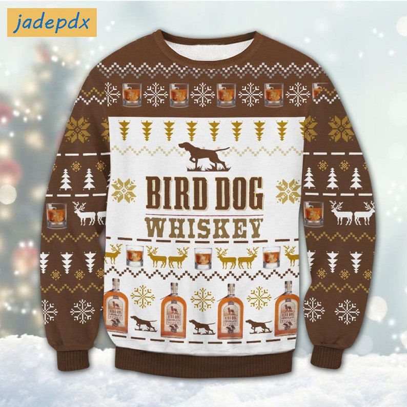 Bird Dog Whiskey Ugly Christmas Sweater