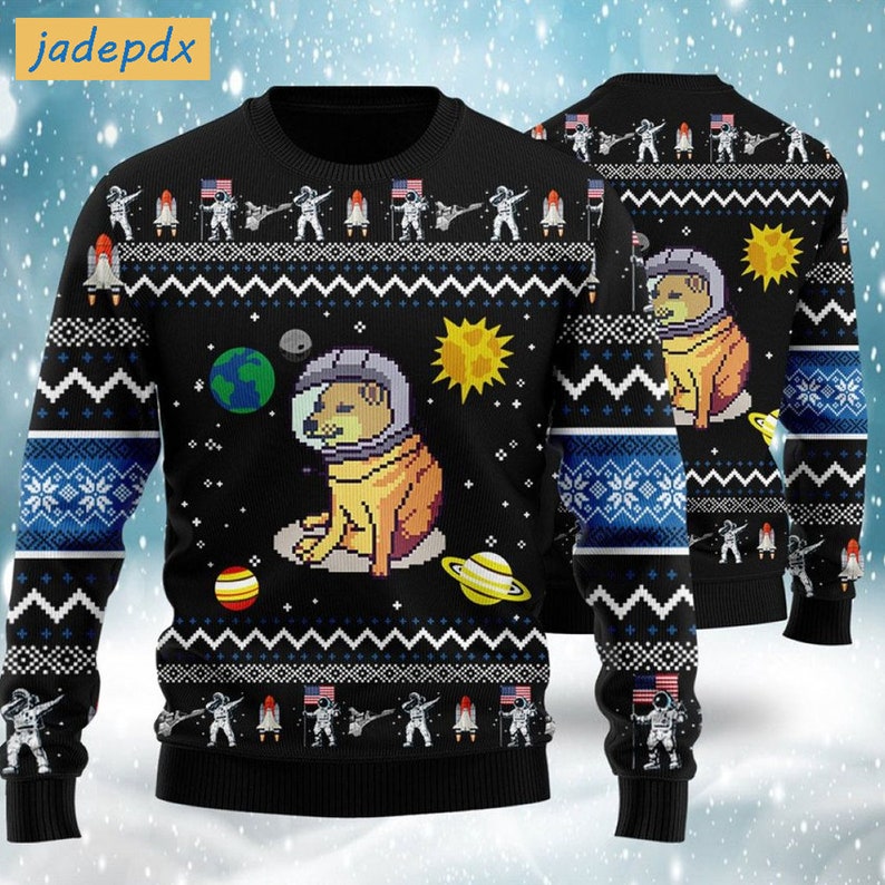Funny Cheems Meme Ugly Christmas Sweater