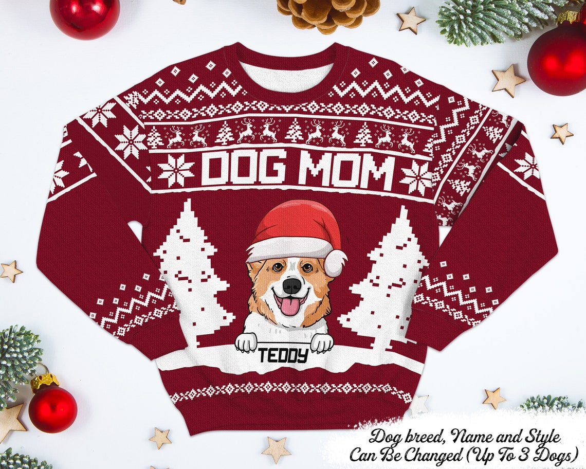 Dog Mom Sweater Personalized Unisex