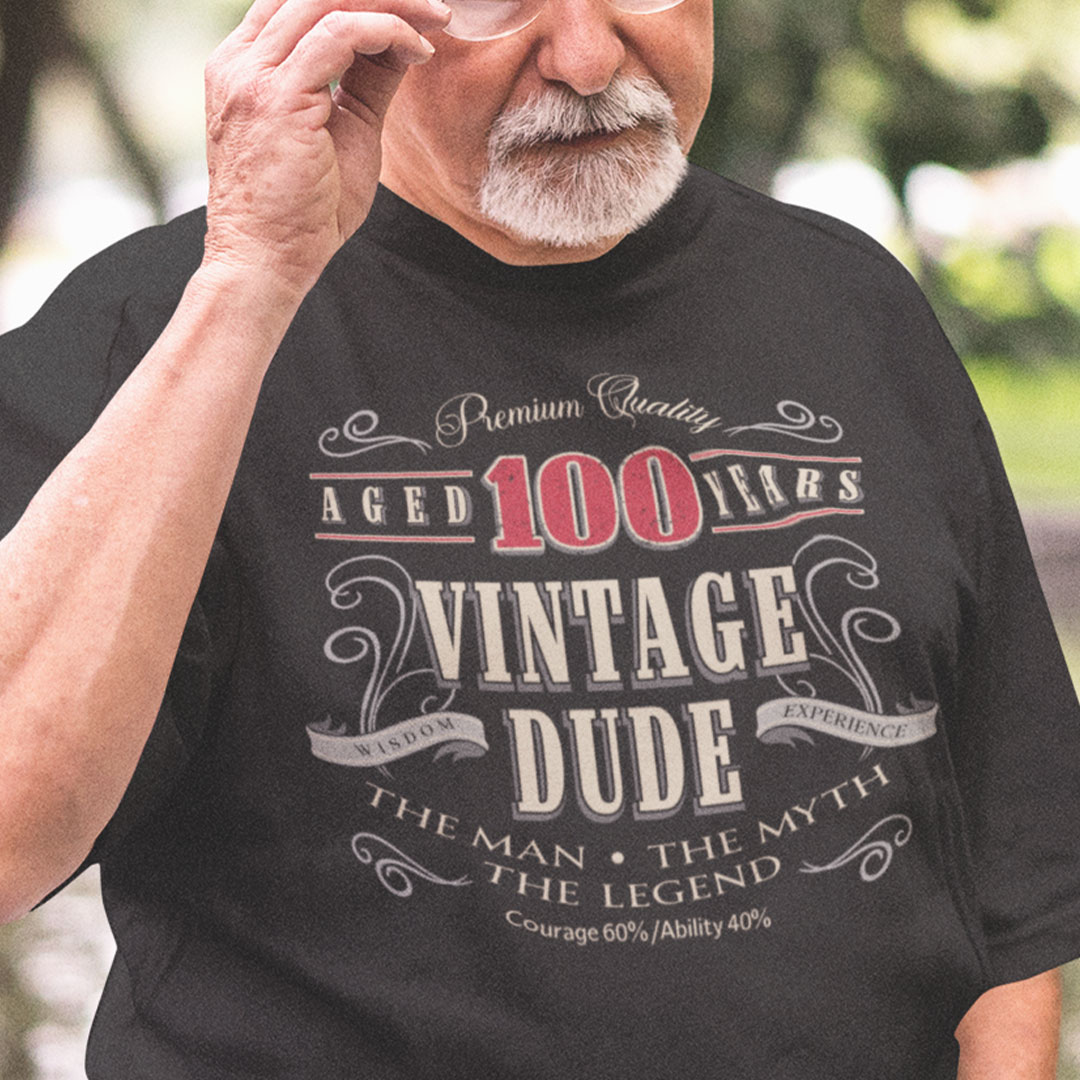 100th Birthday Shirt Premium Quality Aged 100 Years