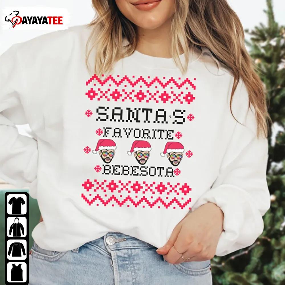 Bebecita Bad Bunny Perreo Christmas Shirt Crewneck Sweatshirt Un Verano Sin Ti - Ingenious Gifts Your Whole Family