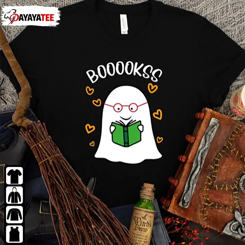 Booooks Ghost Reading Books Halloween Shirt Bookworm Gift - Ingenious Gifts Your Whole Family