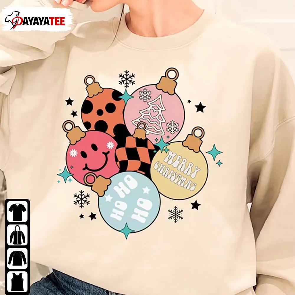 Christmas Balls Vintage Christmas Groovy Ornaments Shirt - Ingenious Gifts Your Whole Family