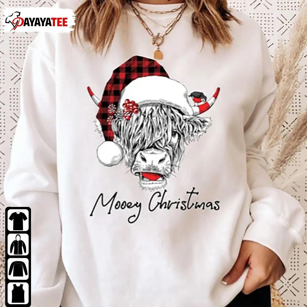 Christmas Cow Lights Womens Sweatshirt Shirt For Her - Ingenious Gifts Your Whole Family