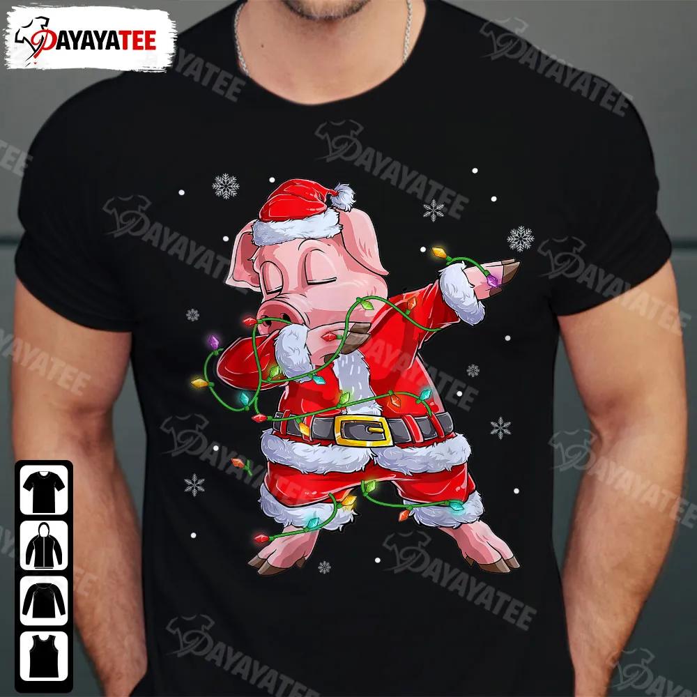 Christmas Dabbing Santa Pig Shirt Funny Pigmas Outfit To Xmas Party - Ingenious Gifts Your Whole Family