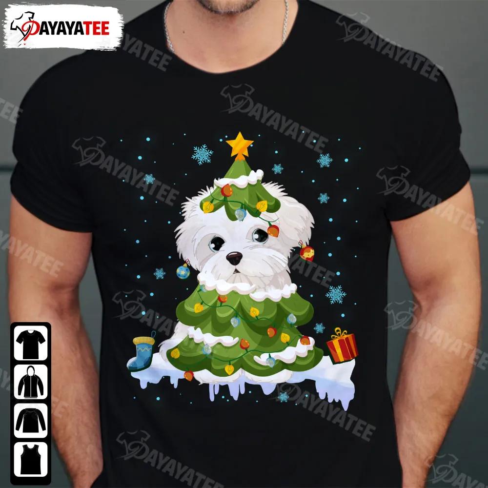 Christmas Lights Dog Lover Shirt Funny Santa Reindeer Westie Xmas Tree - Ingenious Gifts Your Whole Family