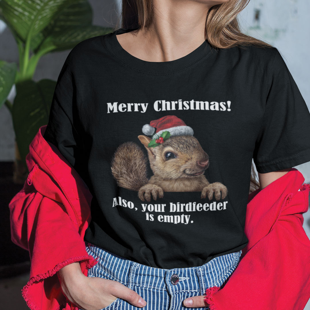 Christmas Squirrel T Shirt Merry Christmas