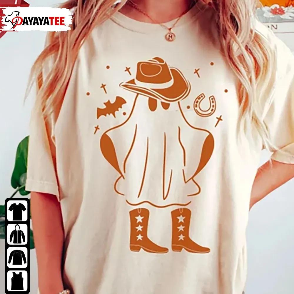 Cowboy Boo Haw Ghost Shirt Howdy Halloween Wild West Western Country - Ingenious Gifts Your Whole Family