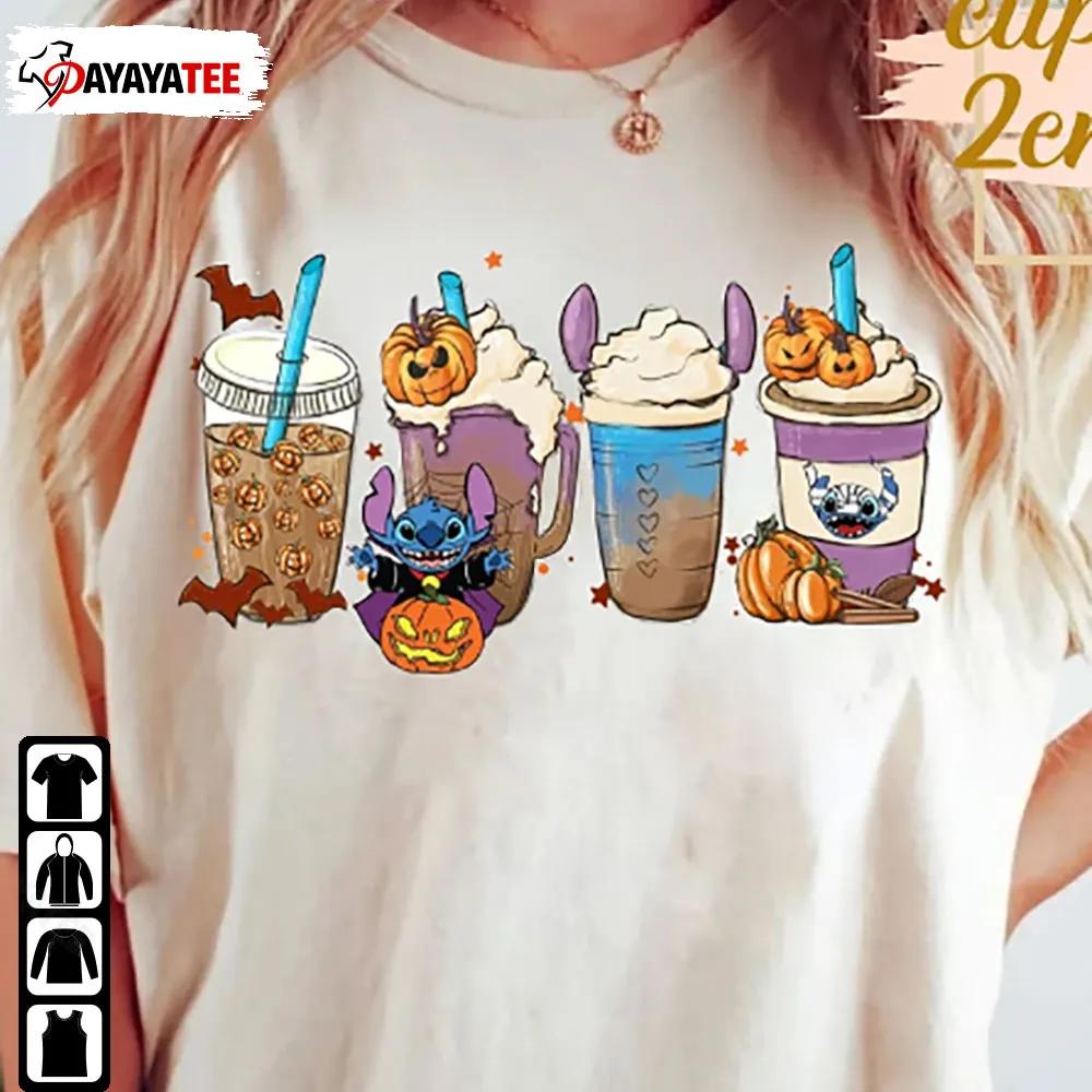 Disney Stitch Coffee Latte Shirt Fall Pumpkin Spice Halloween - Ingenious Gifts Your Whole Family