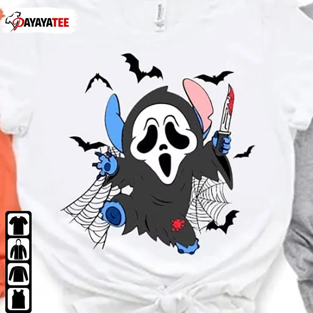 Ghostface Stitch Hallowwen Shirt Disney Horror Movie Characters - Ingenious Gifts Your Whole Family