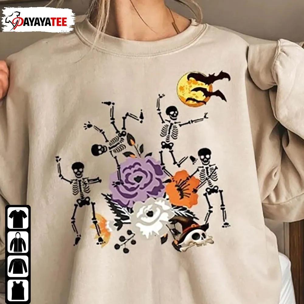 Halloween Dancing Skeletons Shirt Womens Sweatshirt Hoodie - Ingenious Gifts Your Whole Family