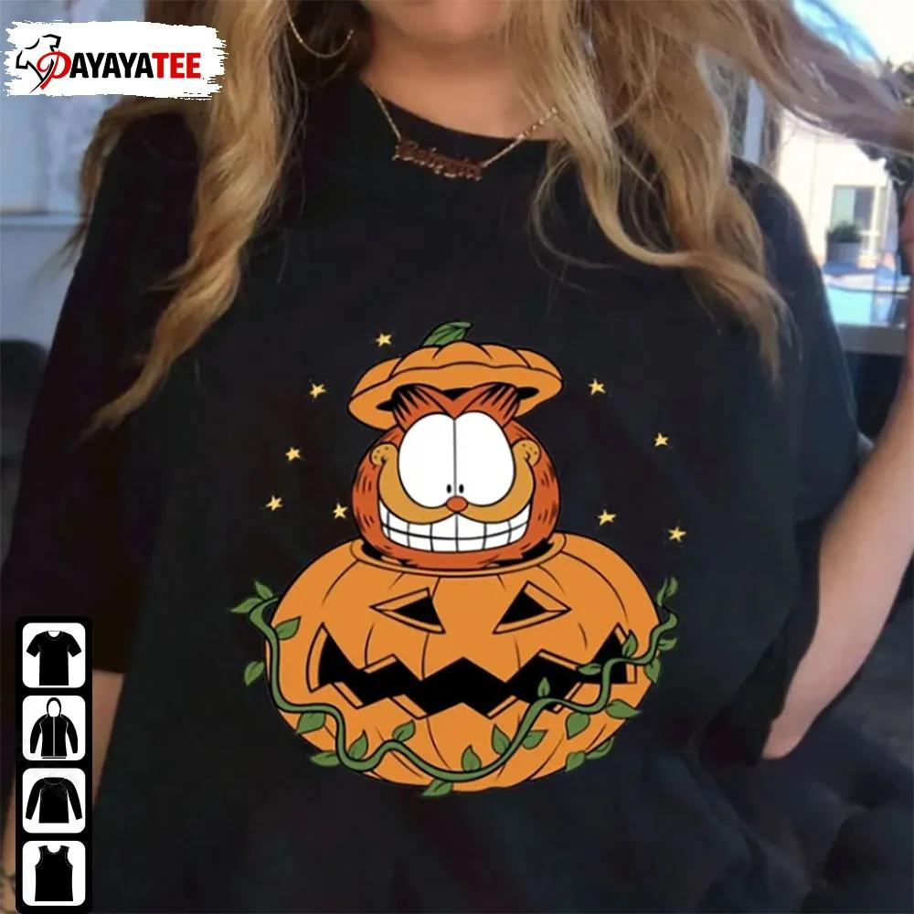Halloween Garfield Pumpkin Cat Shirt Garfield Unisex Gift - Ingenious Gifts Your Whole Family