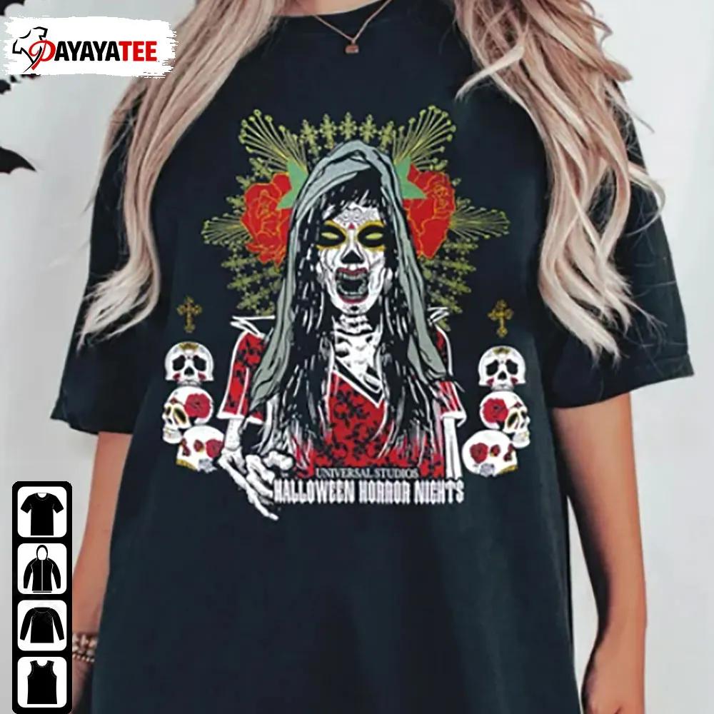 Halloween Horror Nights 2022 Day Of The Dead Female T-Shirt - Ingenious Gifts Your Whole Family