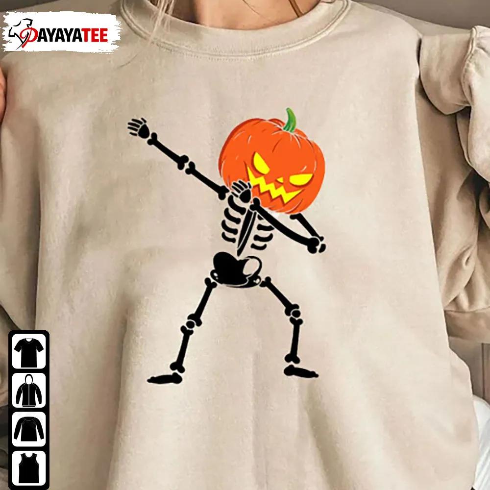 Halloween Skeleton Dancing Sweatshirt Fall Skeleton Pumpkin Sweater - Ingenious Gifts Your Whole Family