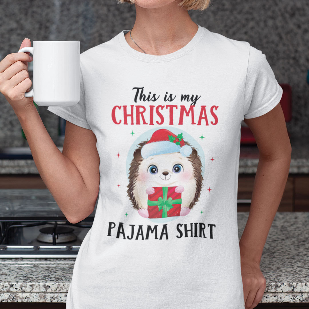 Hedgehog Christmas T Shirt This Is My Christmas Pajama Shirt