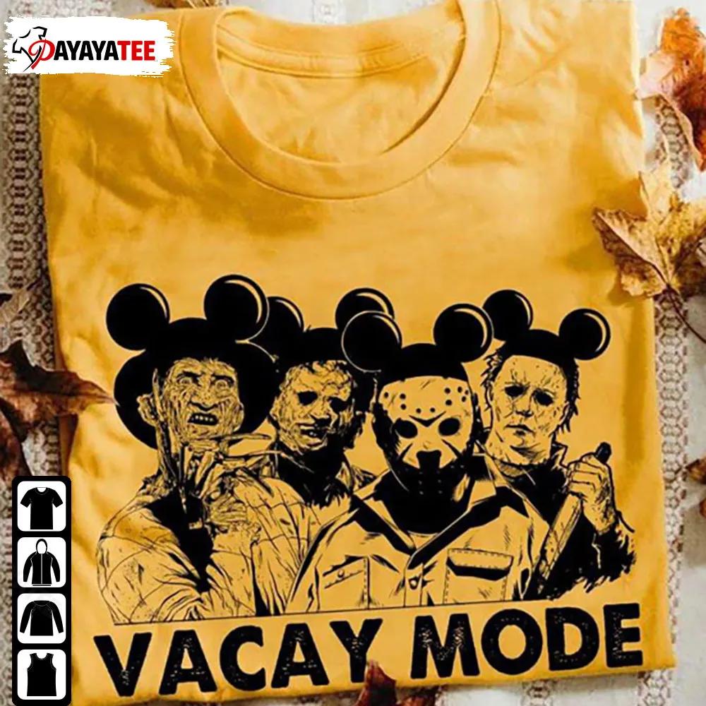 Horror Movies Characters Vacay Mode Mouse Ears Shirt Krueger Leather Voorhees Myers - Ingenious Gifts Your Whole Family