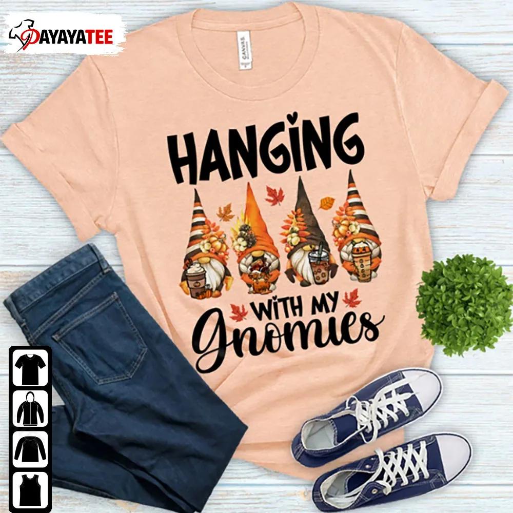 Hot Cocoa Hanging With My Gnomies Pumpkin Spice Thanksgiving Shirt - Ingenious Gifts Your Whole Family