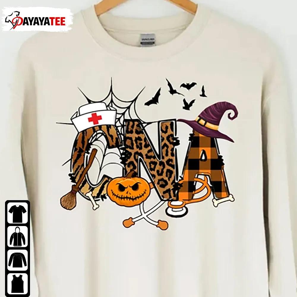 Leopard Cna Halloween Nurse Shirt Ghost Nursing Pumpkin - Ingenious Gifts Your Whole Family
