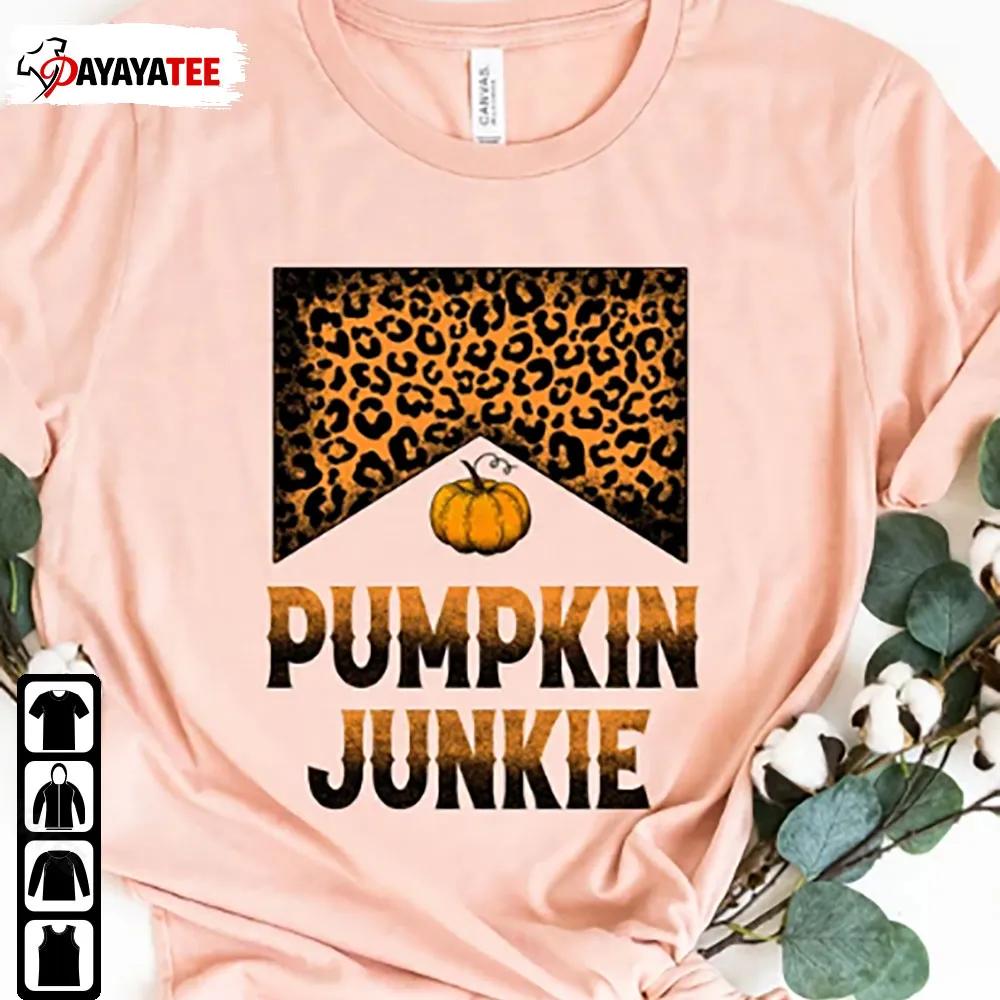 Leopard Pumpkin Junkie Shirt Western Pumpkin Fall Thanksgiving - Ingenious Gifts Your Whole Family