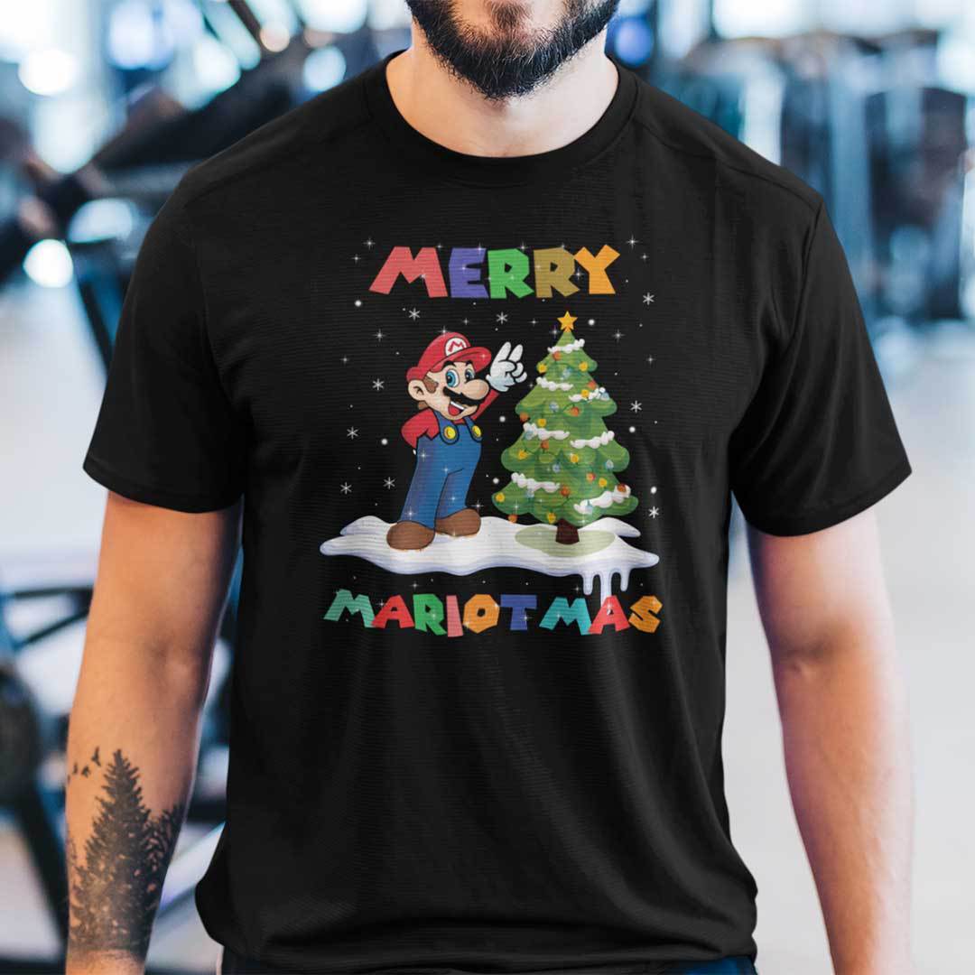Mario Christmas T Shirt Merry Mariomas