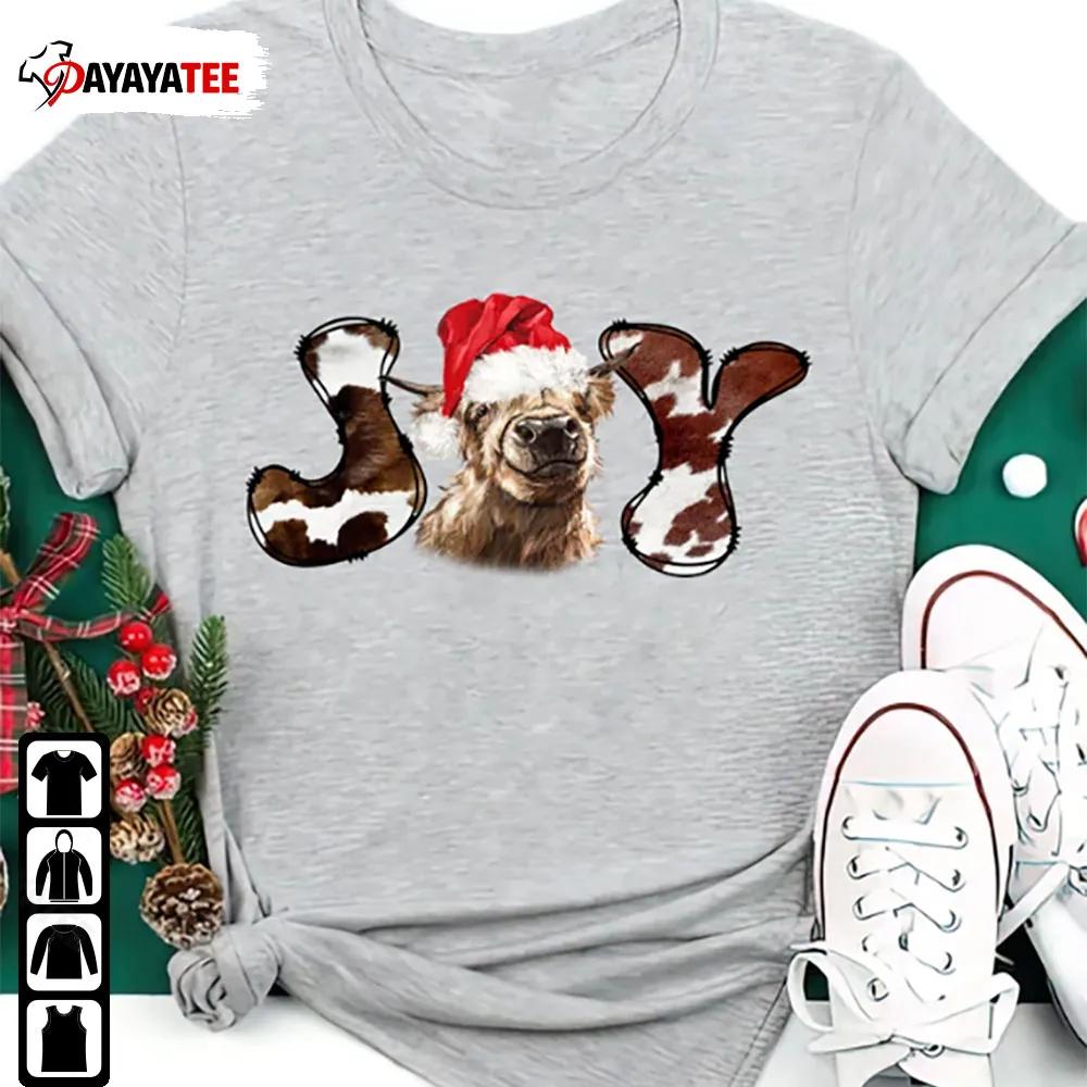 Merry Christmas Joy Cow Farm Animals Sweatshirt Shirt Cow Lover Gift - Ingenious Gifts Your Whole Family
