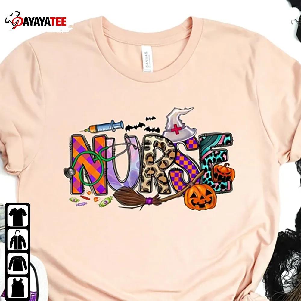 Nurse Halloween Shirt Trick Or Treat Pumpkin Stethoscope Unisex - Ingenious Gifts Your Whole Family