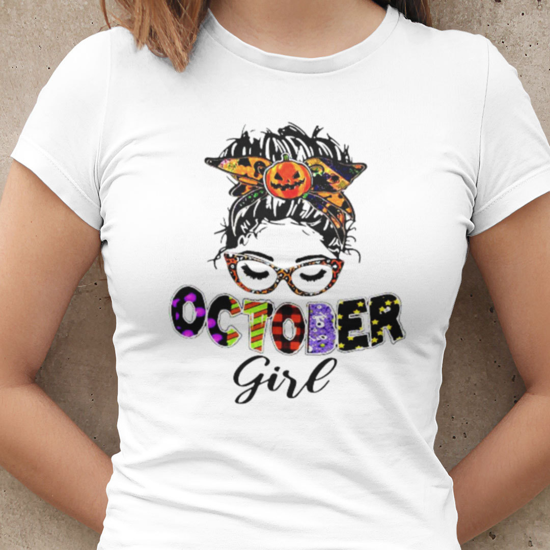 October Birthday Girl T Shirt Halloween