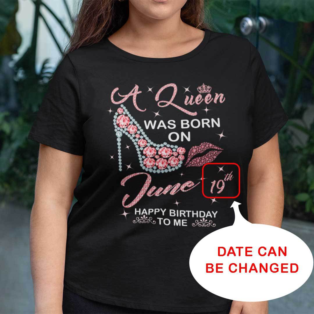 Personalized A Queen Was Born On June Shirt