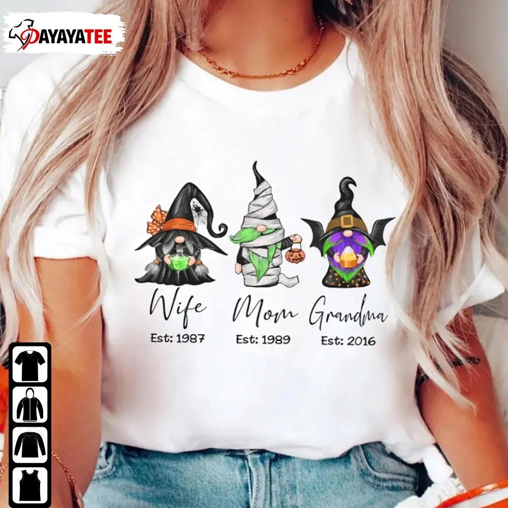 Personalized Halloween Grandma Gnome Shirt Wife Mom Grandma - Ingenious Gifts Your Whole Family
