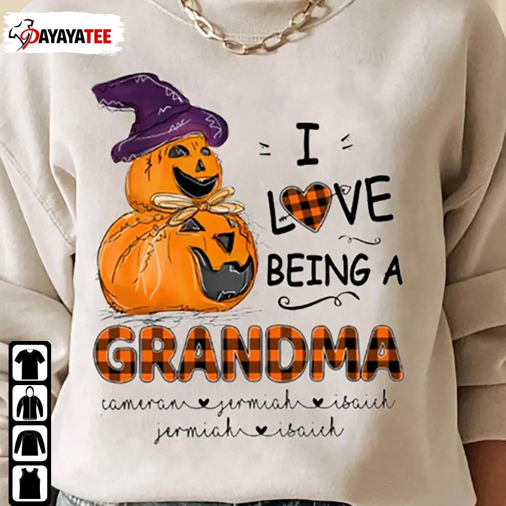 Personalized I Love Being A Grandma Sweatshirt Little Pumpkin Gaga - Ingenious Gifts Your Whole Family