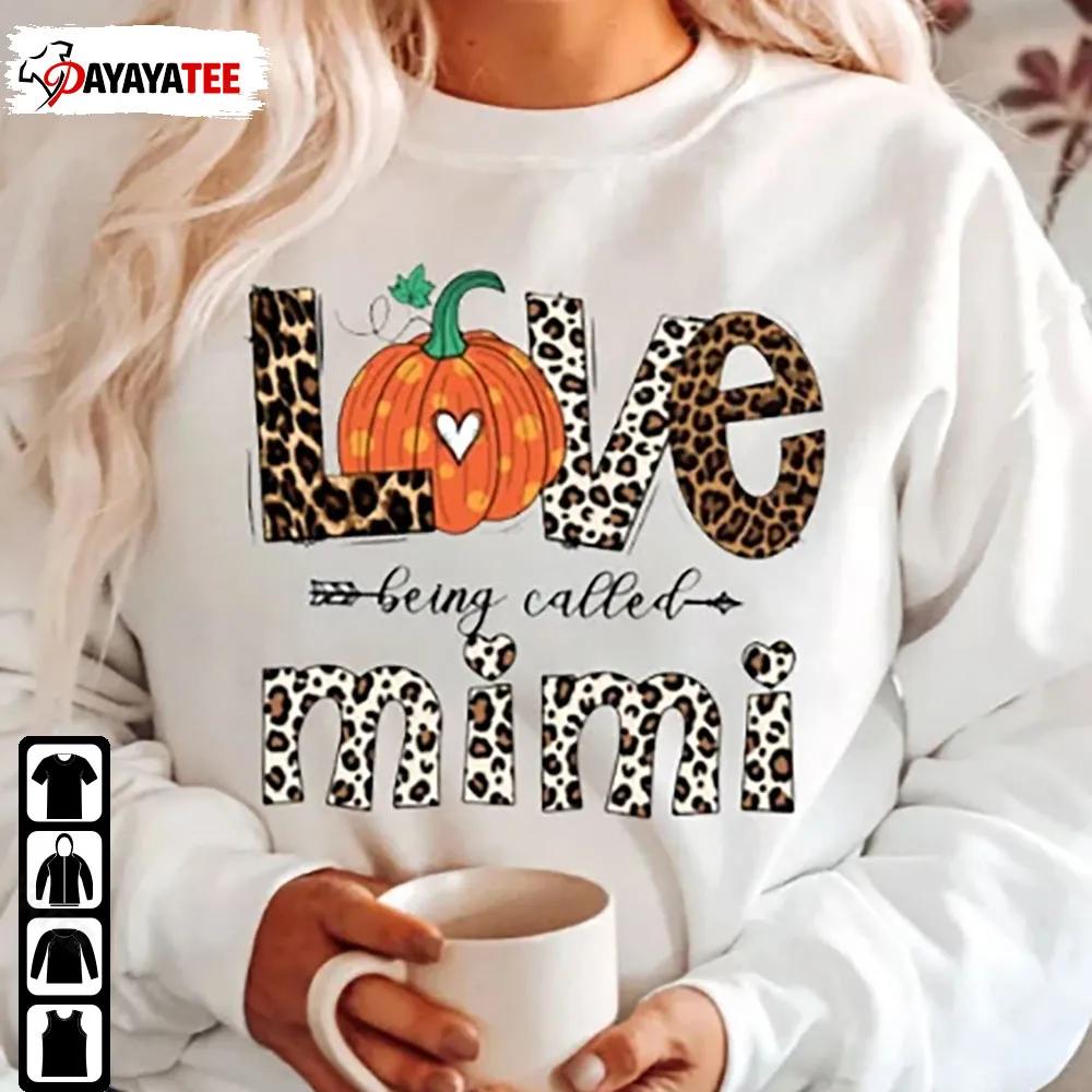 Personalized Love Being Called Grandma Sweatshirt Autumn Leopard Pumpkin - Ingenious Gifts Your Whole Family