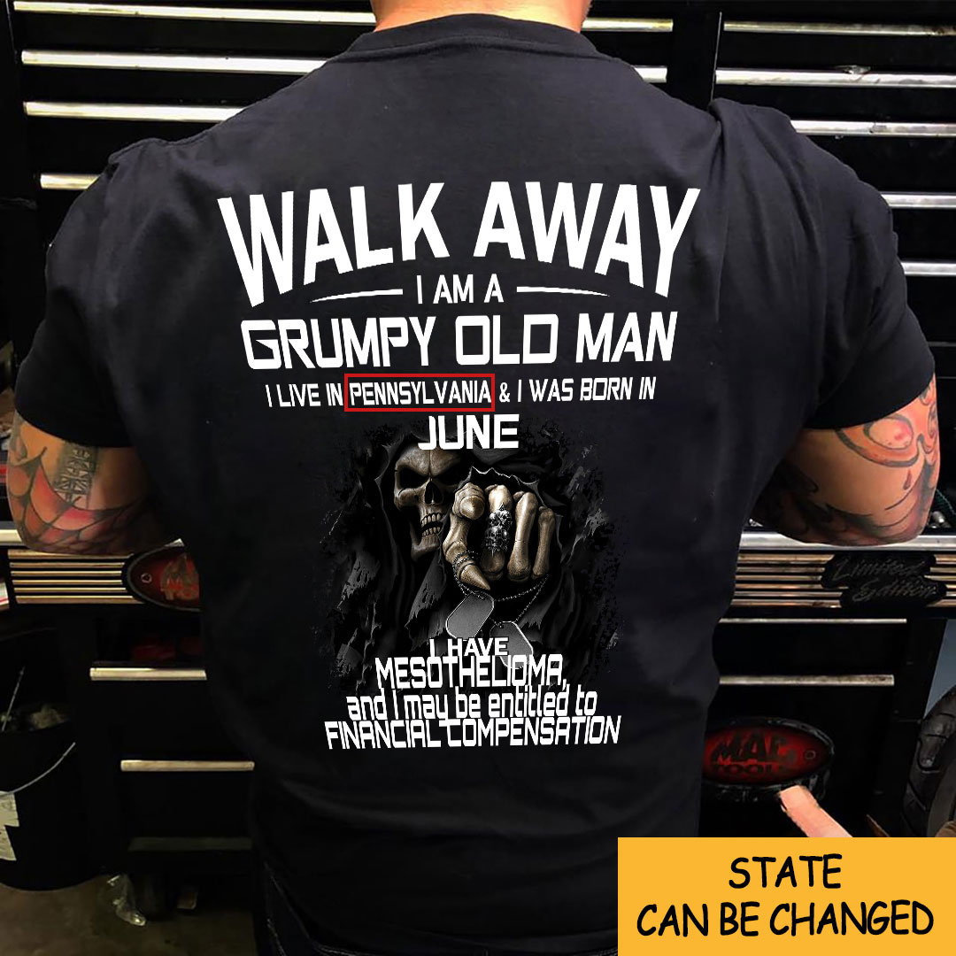 Personalized Walk Away I Am A Grumpy Old Man Was Born In June Shirt