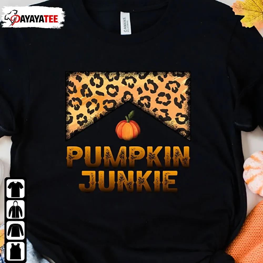 Pumpkin Junkie Leopard Shirt Pumpkin Season Happy Halloween - Ingenious Gifts Your Whole Family