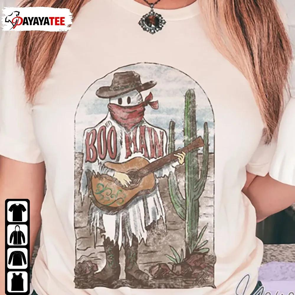 Retro Boo Haw Halloween Shirt Cowboy Western Country Music Party - Ingenious Gifts Your Whole Family