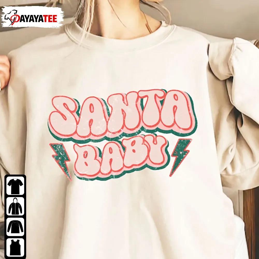 Retro Groovy Santa Baby Lighting Shirt Christmas Unisex - Ingenious Gifts Your Whole Family