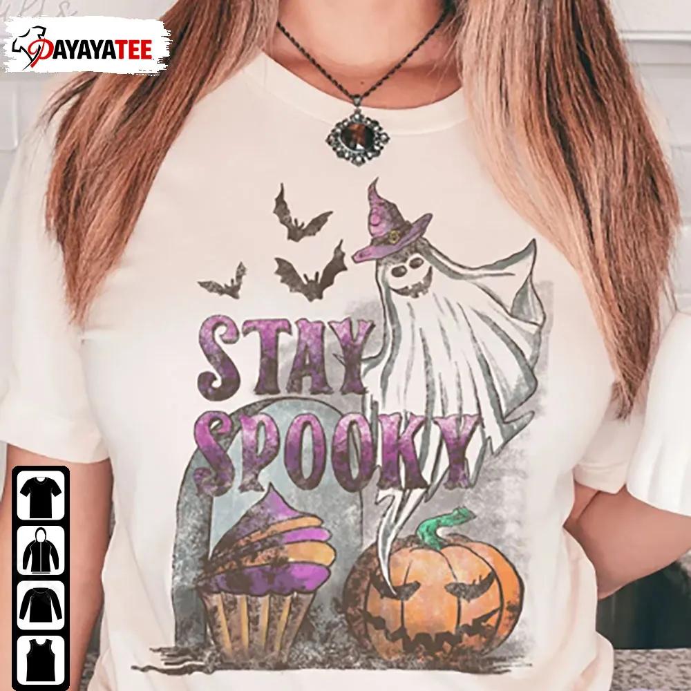 Retro Stay Spooky Witchy Ghost Shirt Boo Ghost Halloween Party - Ingenious Gifts Your Whole Family