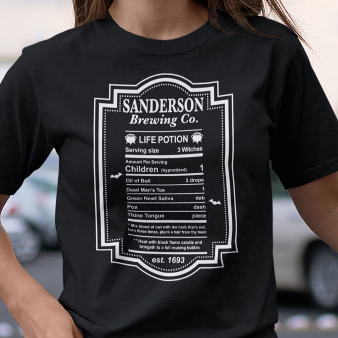 Sanderson Sisters T Shirt Sanderson Brewing Co Life Potion