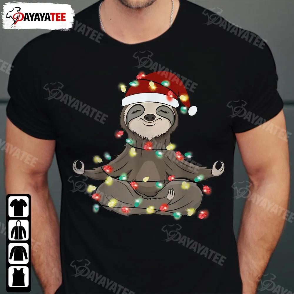 Santa Sloth Merry Slothmas Shirt Funny Sloth Christmas Outfit For Xmas Parties Merry Christmas Day - Ingenious Gifts Your Whole Family
